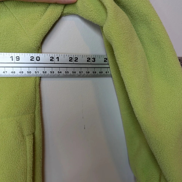 Vintage Mackinac Island Lemon Lime Green Fleece Embroidered Zip Up Men Small Uni - Picture 5 of 9